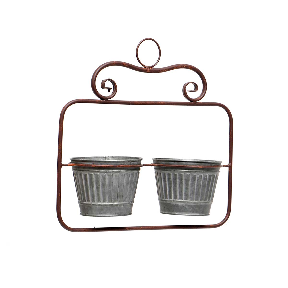 b50 PLANTER HANGING RECTANGLE 13.5IN X 5IN X 13IN GREY METAL