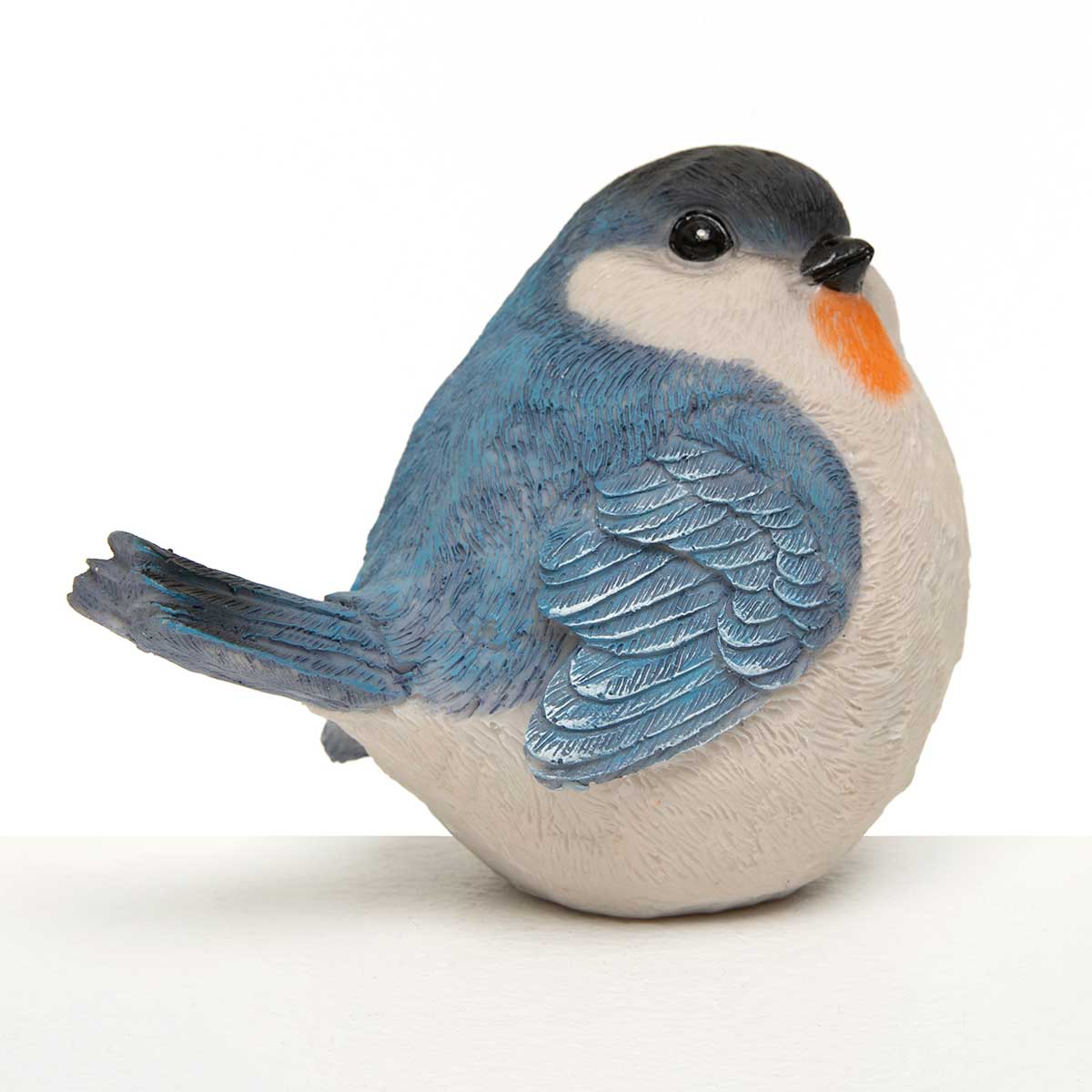 BIRD BLUE/WHITE 4.5IN X 2.5IN X 3.5IN RESIN - Click Image to Close