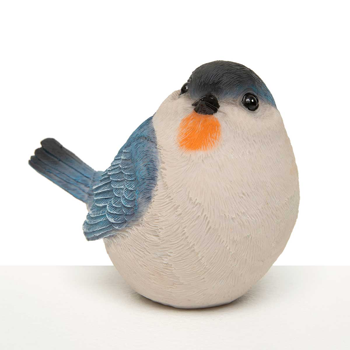 BIRD BLUE/WHITE 4.5IN X 2.5IN X 3.5IN RESIN - Click Image to Close