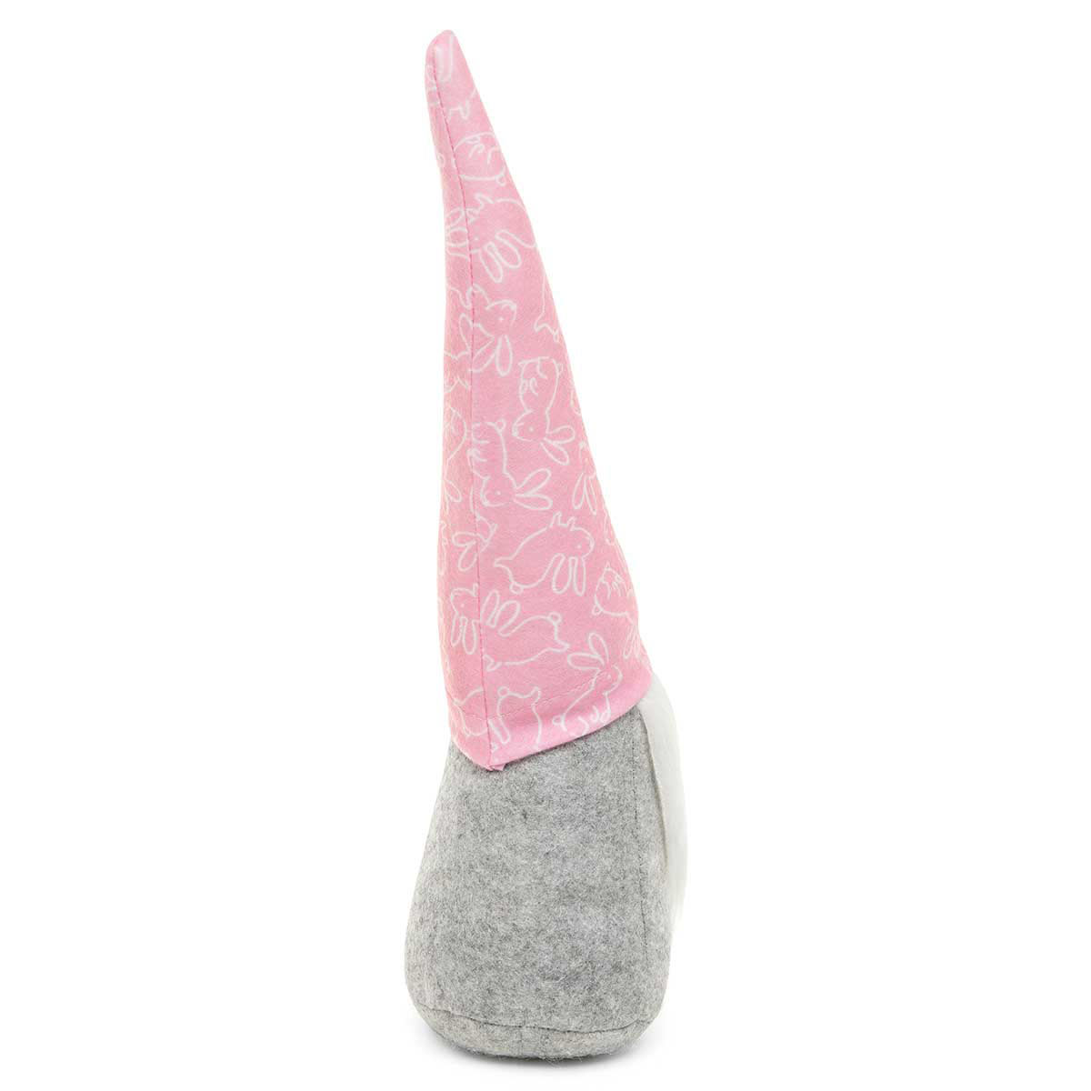 b70 GNOME BUNNY PRINT HAT 4IN X 3.75IN X 14IN PINK/GREY - Click Image to Close