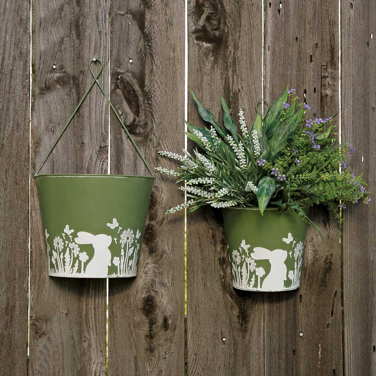 WALL PLANTER RABBIT MOTIF SMALL 6.75IN X 4.75IN X 14.25IN