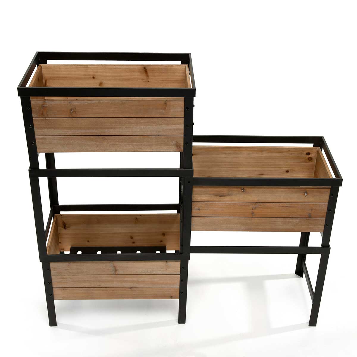 DISPLAY 3 BOX WITH STAND 39IN X 12IN X 36.5IN BROWN/BLACK - Click Image to Close
