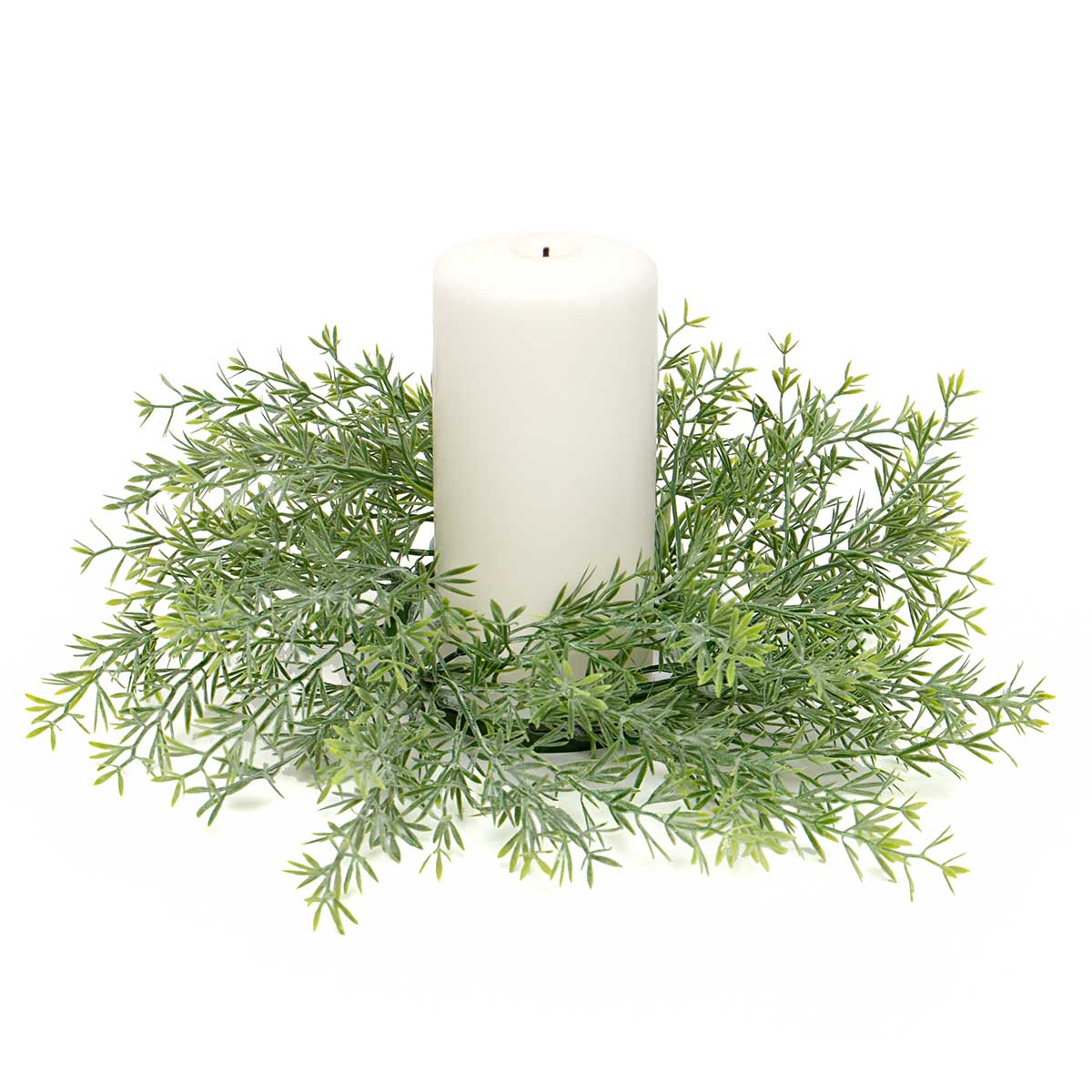 CANDLE RING FERN 12IN (INNER RING 3.5IN) GREEN