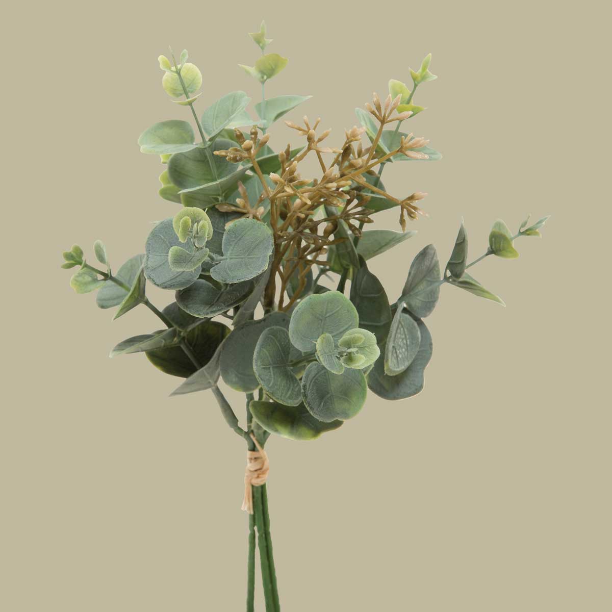 BUNDLE OF 4 FLOWERING EUCALYPTUS 8IN X 9IN GREEN - Click Image to Close