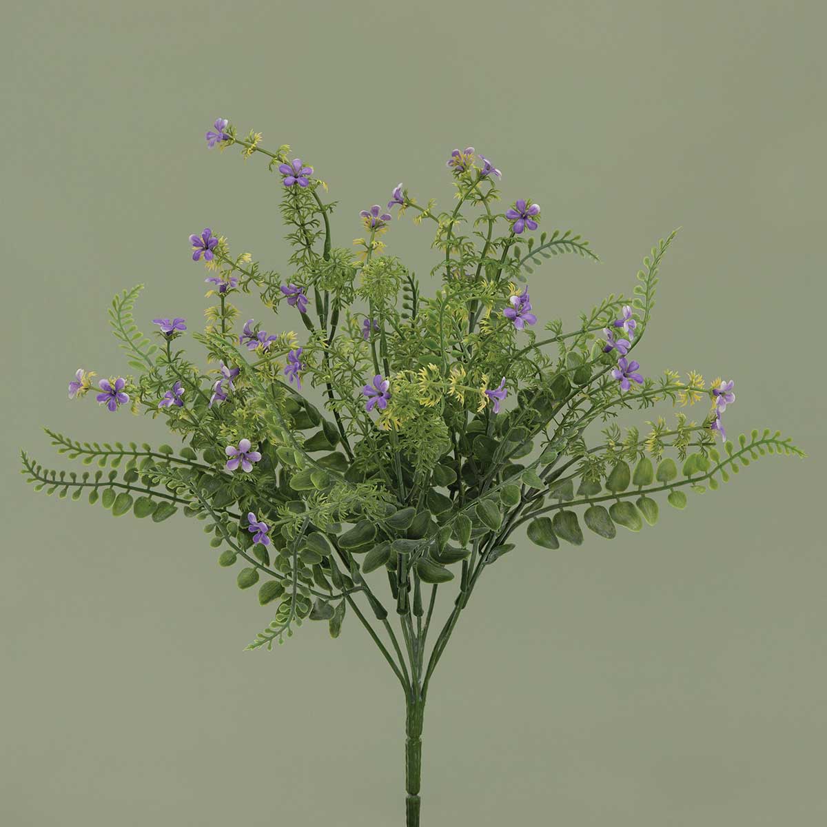 BUSH FLOWERING FERN/GRASS PURPLE 10IN X 16IN GREEN - Click Image to Close