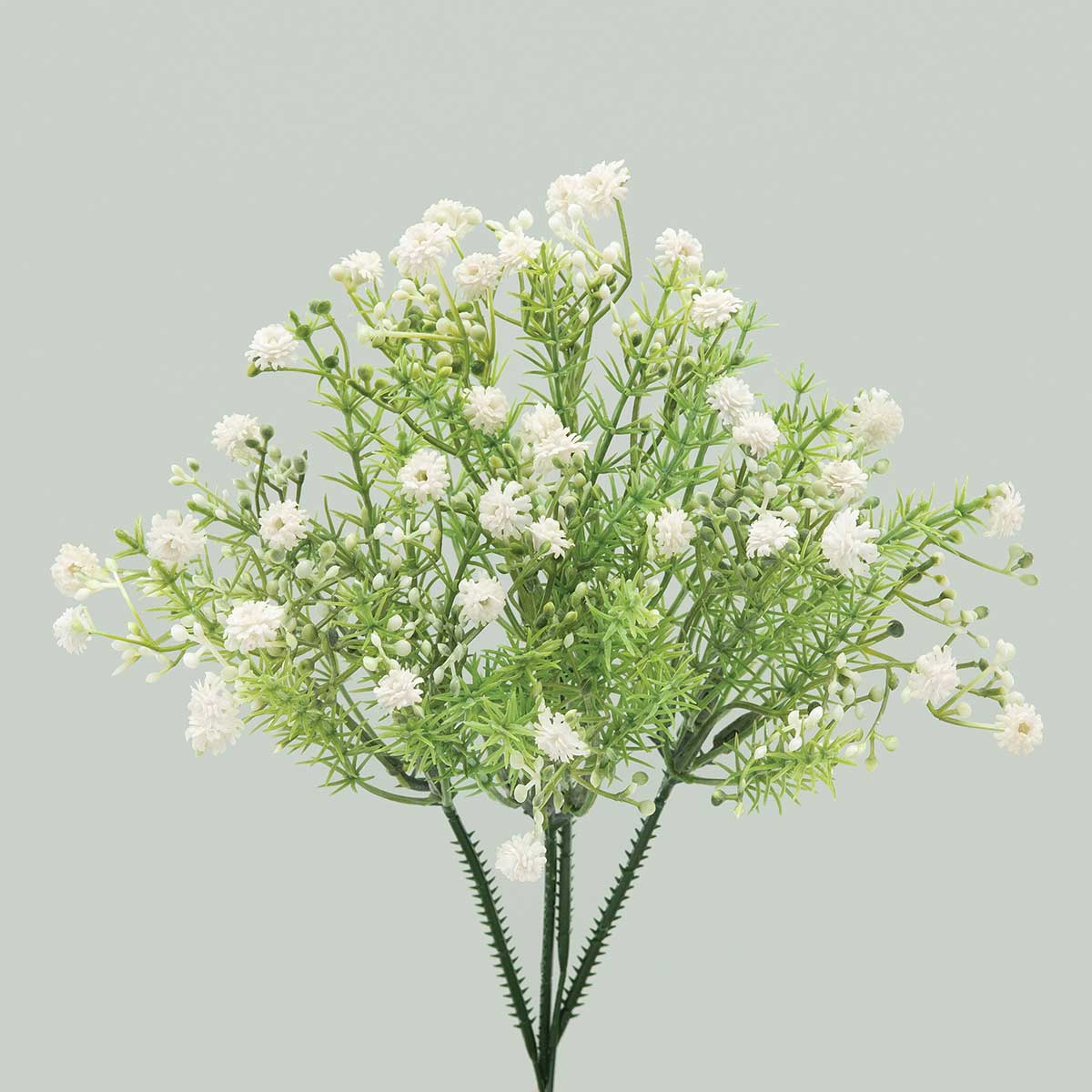 BUNDLE OF 6 FLOWERING GRASS 8IN X 9.5IN GREEN/WHITE