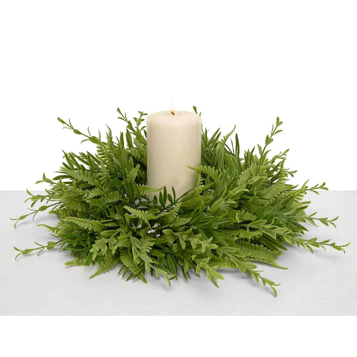 WREATH ROSEMARY/FERN 16IN (INNER RING 5.5IN) - Click Image to Close