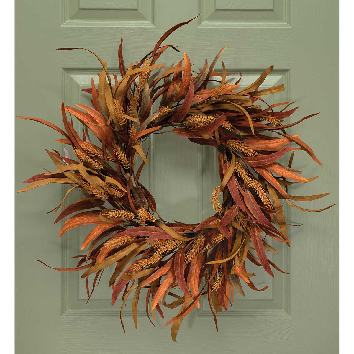 WREATH WILD EUCALYPTUS/WHEAT 26IN(INNER RING 10IN) - Click Image to Close