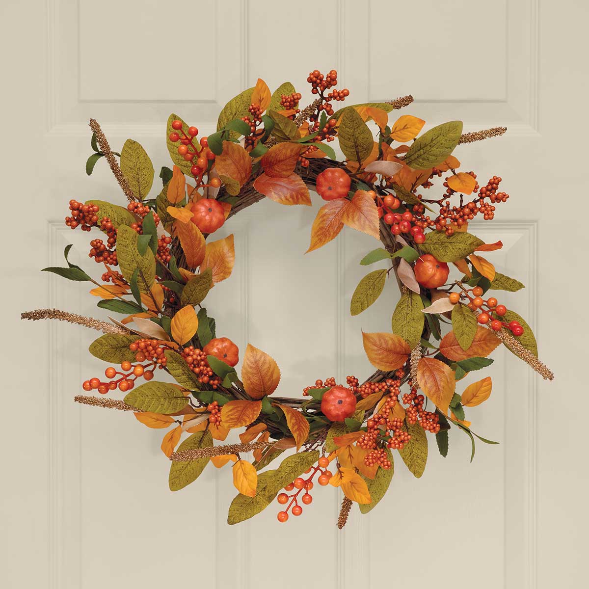 WREATH HARVEST BOUNTY 22IN (INNER RING 11IN) - Click Image to Close
