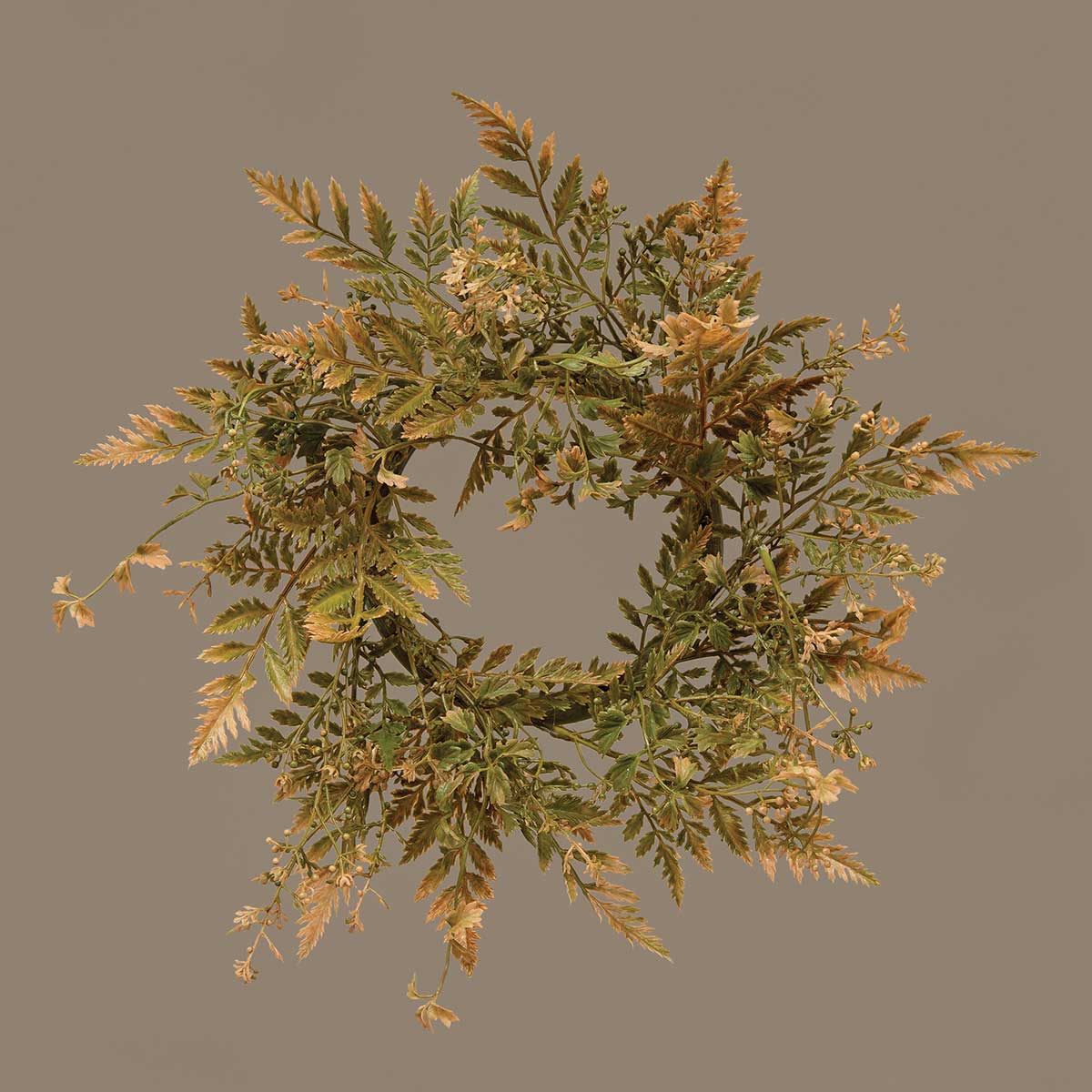 CANDLE RING FALL FERN 12IN (INNER RING 4.5IN) - Click Image to Close