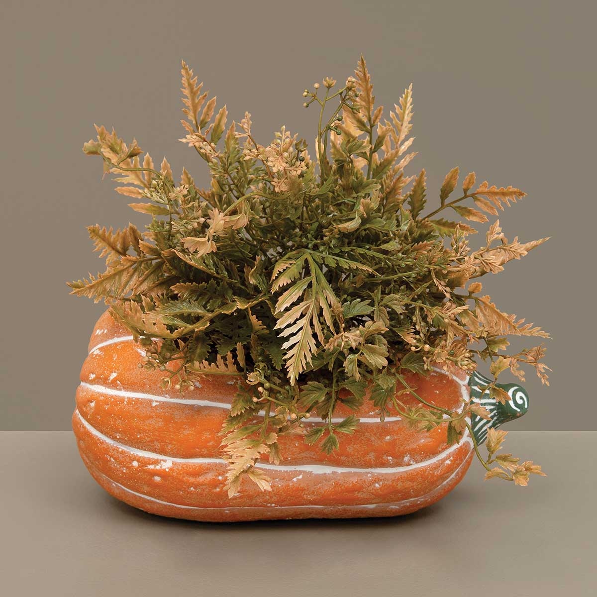 DOME FALL FERN 10IN X 5IN GREEN/BEIGE PLASTIC - Click Image to Close