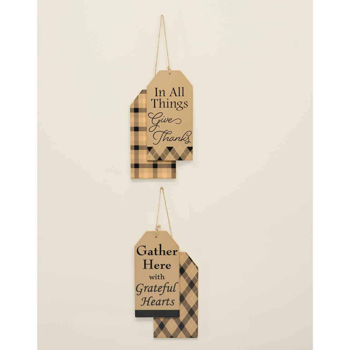 TAG SIGN GATHER/GIVE 2ASSORTED 4.25IN X .25IN X 8.25IN - Click Image to Close