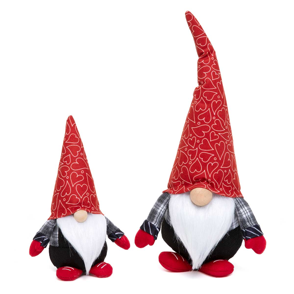 b70 GNOME ROMEO HEART HAT LARGE 5IN X 3.5IN X 12.75IN RED/BLACK