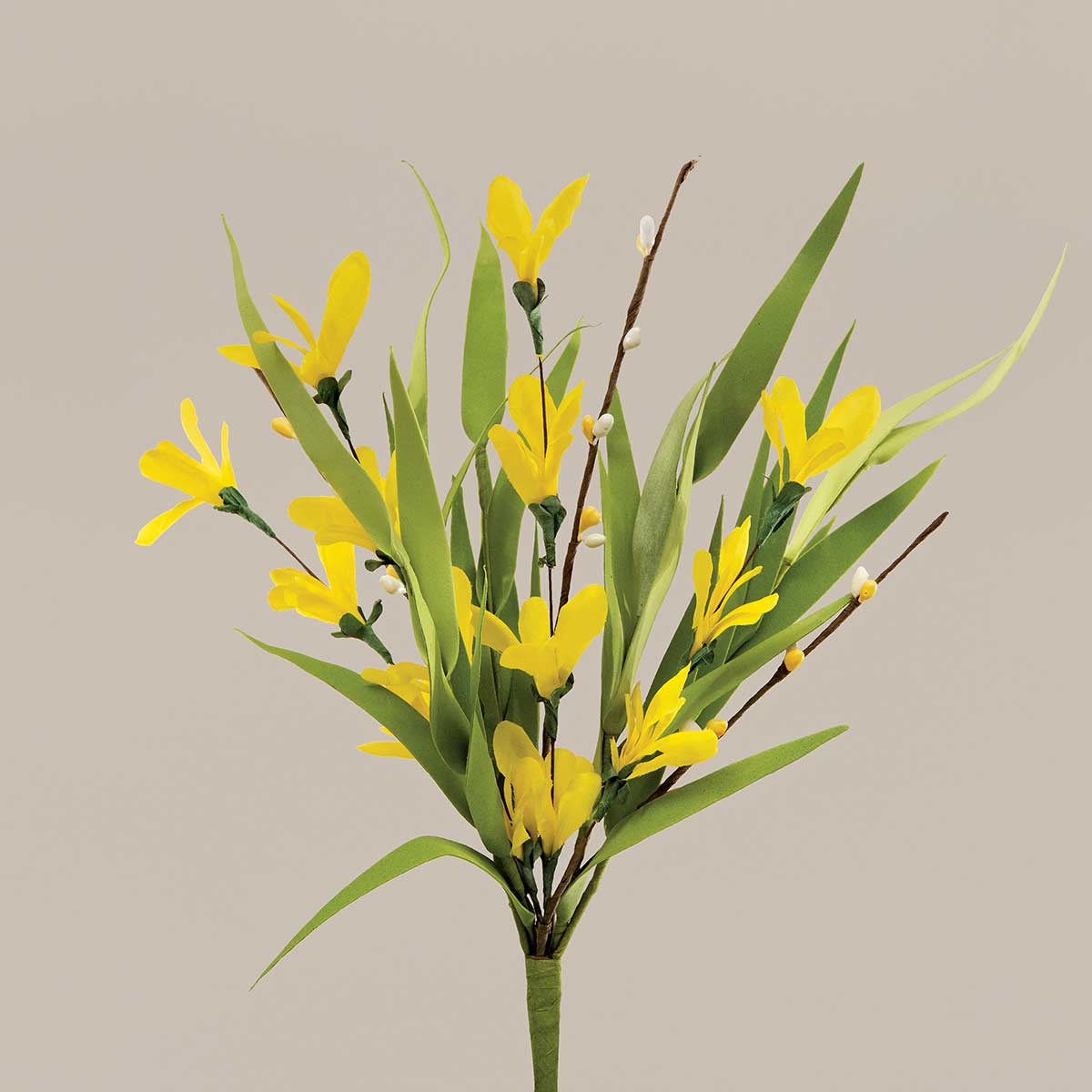 SPRAY FORSYTHIA/FAUX TWIGS 6IN X 14IN POLYESTER