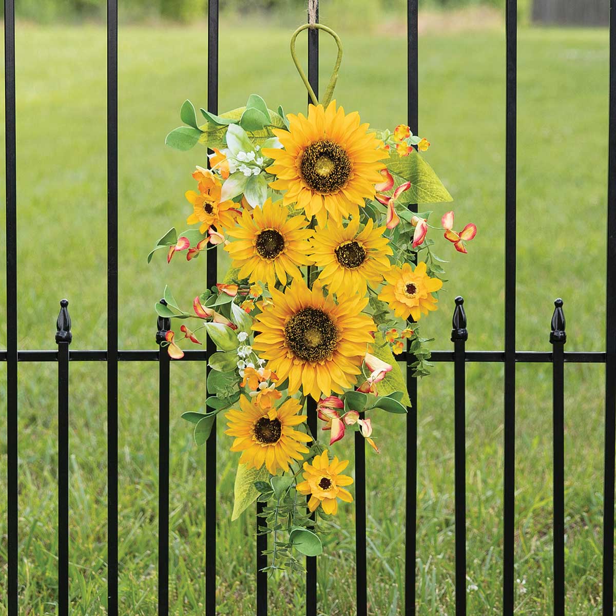 BOUGH SUNFLOWER/DAISY 13IN X 26IN YELLOW/ORANGE POLYESTER