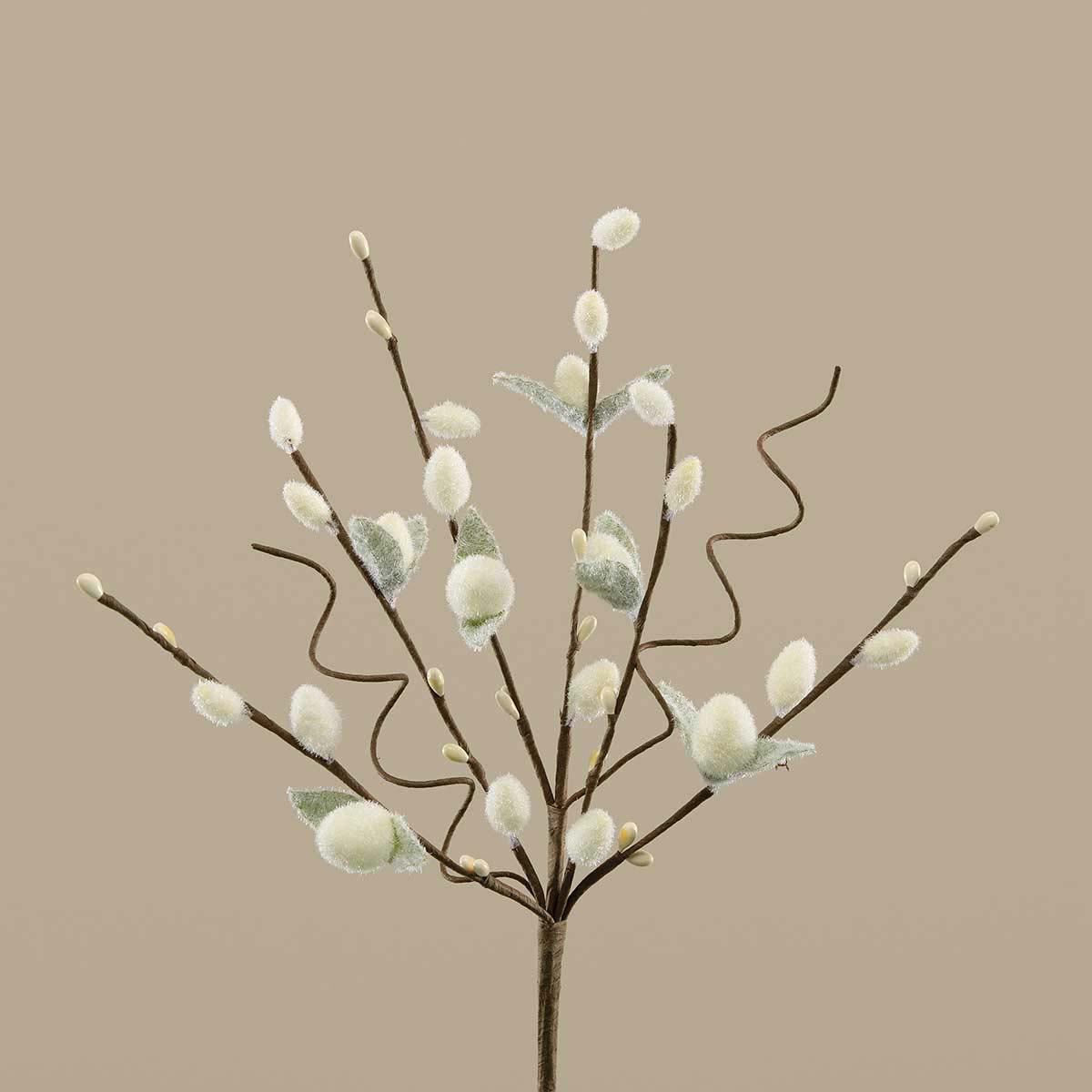 MINI PIK PUSSY WILLOW 6IN X 12IN POLYESTER/FLOCKING/FOAM - Click Image to Close