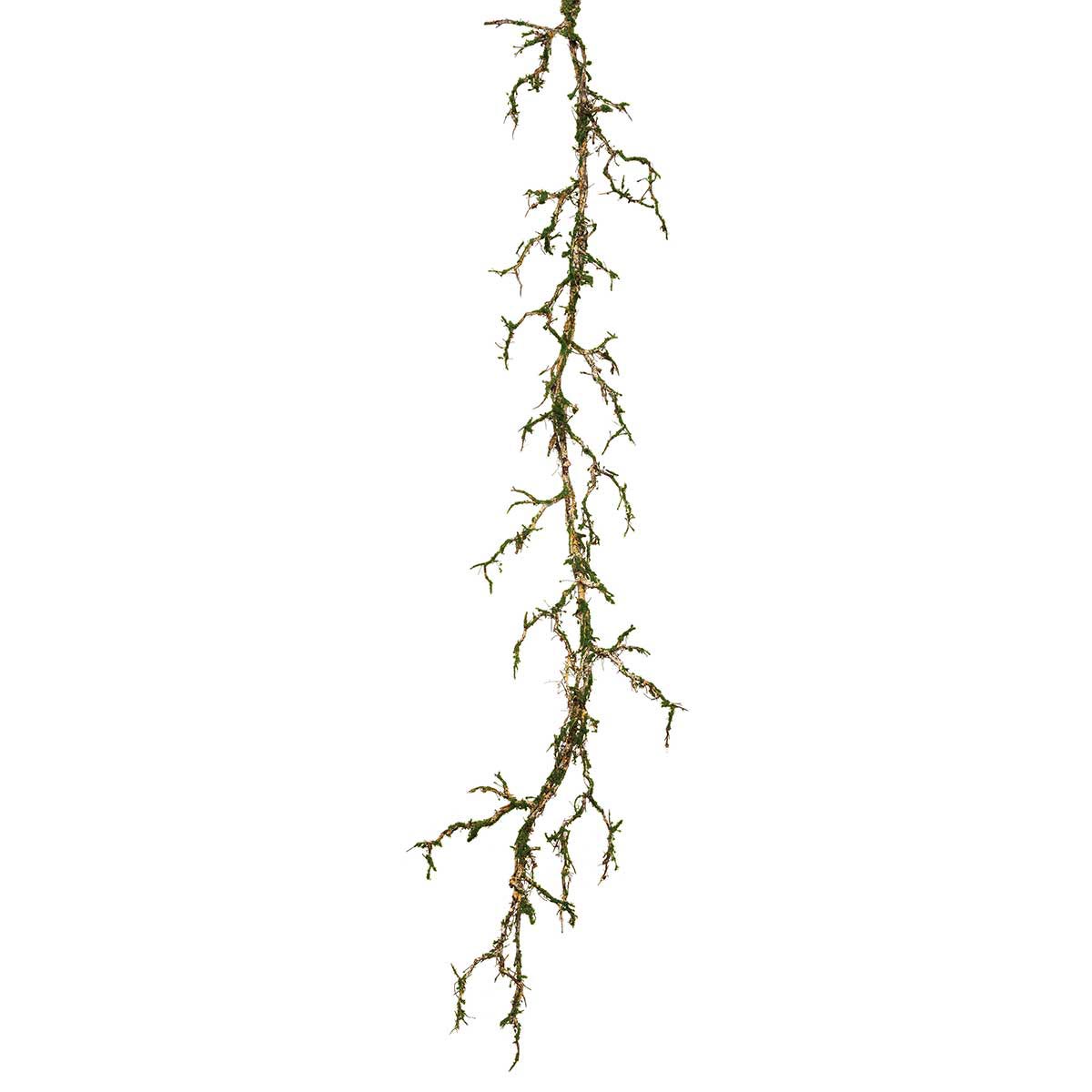 GARLAND FAUX MOSS AND TWIG 10IN X 4FT LICHEN MOSS