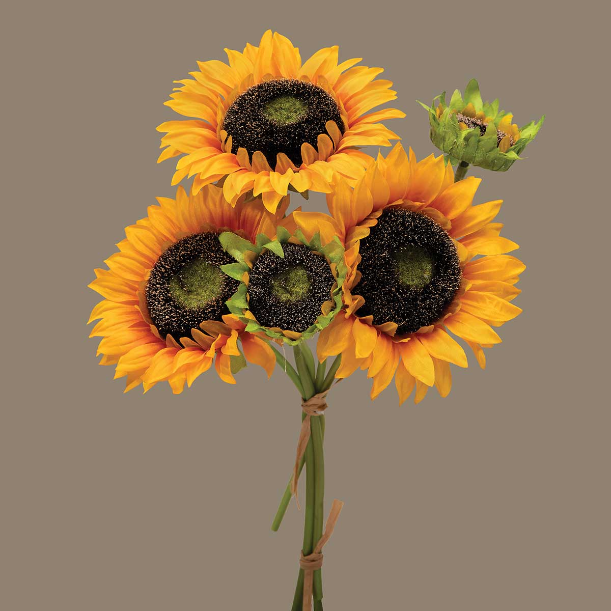 BUNDLE OF 5 GOLDEN SUNFLOWER 10IN X 14IN YELLOW/GREEN - Click Image to Close