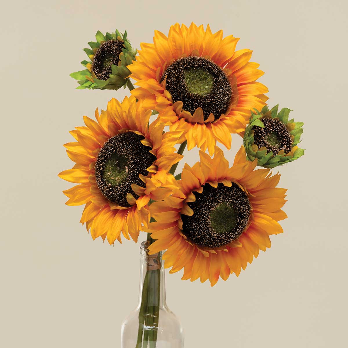 BUNDLE OF 5 GOLDEN SUNFLOWER 10IN X 14IN YELLOW/GREEN - Click Image to Close