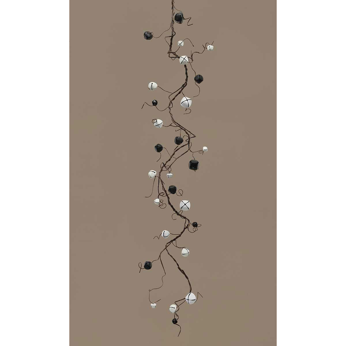 GARLAND BELL BLACK/WHITE 8IN X 5FT 27 BELLS METAL - Click Image to Close