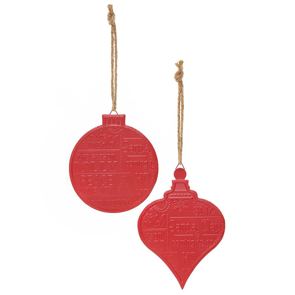ORNAMENT CHRISTMAS FINIAL 7IN X 9.5IN MATTE RED - Click Image to Close