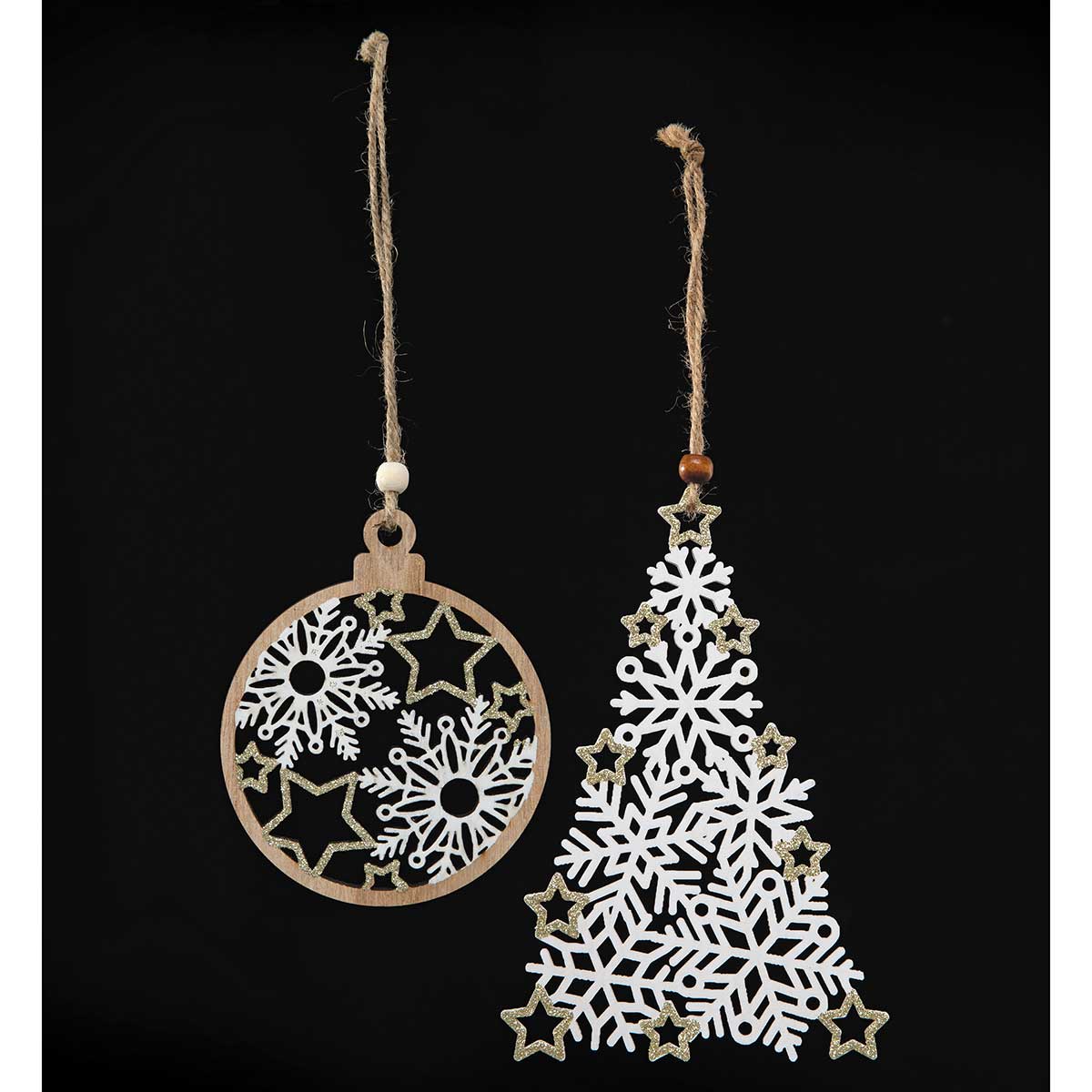 ORNAMENT TREE OF SNOWFLAKES 4.75IN X .25IN X 7.25IN - Click Image to Close