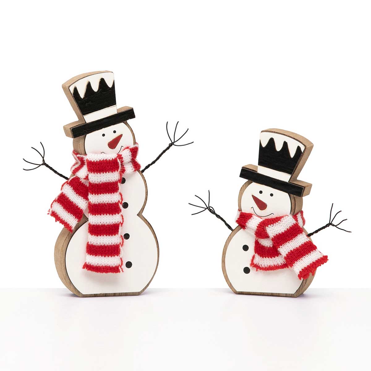 SIT-A-BOUT SNOWMAN LARGE 4.75IN X 1IN X 6IN WHITE/RED/BLACK