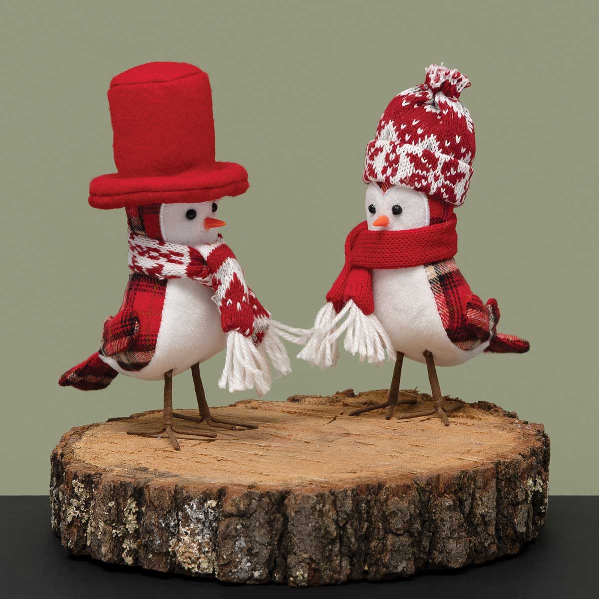 BIRD COUPLE 2 ASSORTED 3.25IN X 4.75IN X 7.75IN RED/WHITE - Click Image to Close