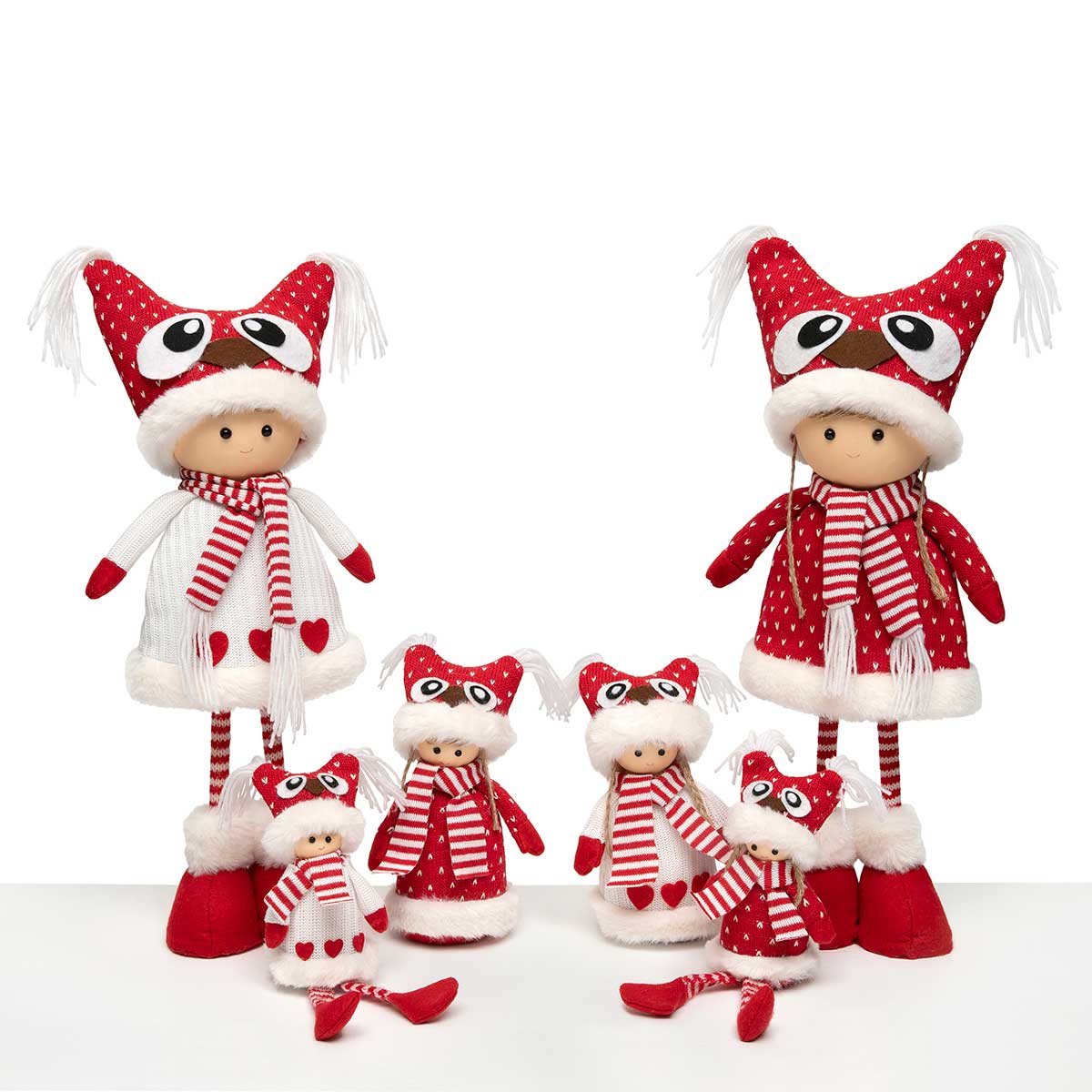 KID WITH OWL HAT 2 ASSORTED 4IN X 8IN RED/WHITE BOY/GIRL - Click Image to Close