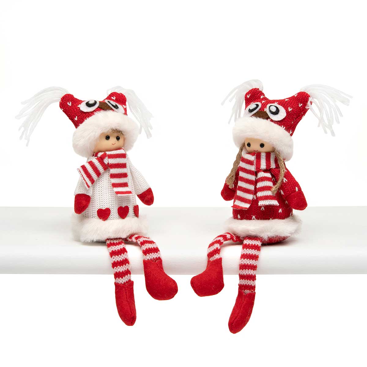KID OWL HAT WITH LEGS 2 ASSORTED 3.5IN X 2.75IN X 9IN RED/WHITE - Click Image to Close