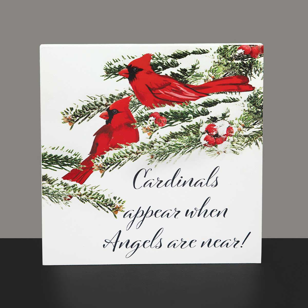 BLOCK/SIGN CARDINALS APPEAR 8IN X .75IN X 8IN WHITE/RED/GREEN - Click Image to Close