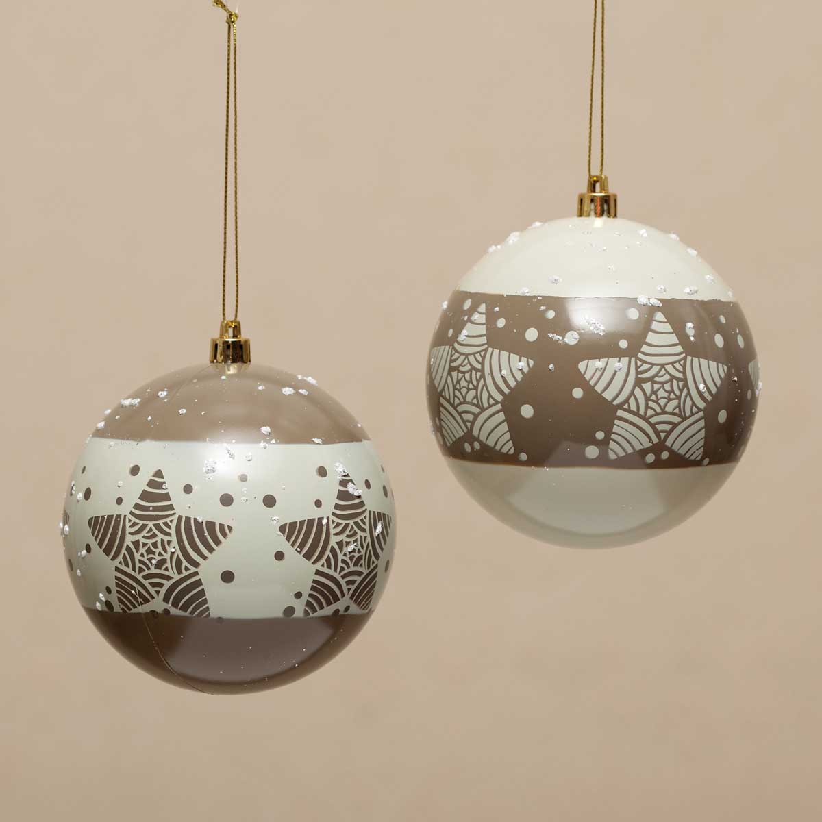 b70 ORNAMENT STAR BALL 2 ASSORTED 4IN - Click Image to Close