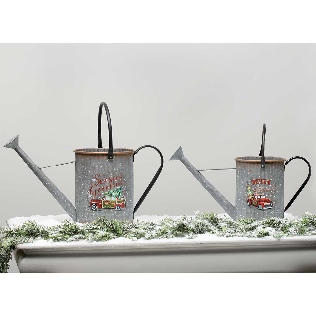 WATERING CAN TRUCK HOME 22IN X 10.5IN X 16.5IN METAL
