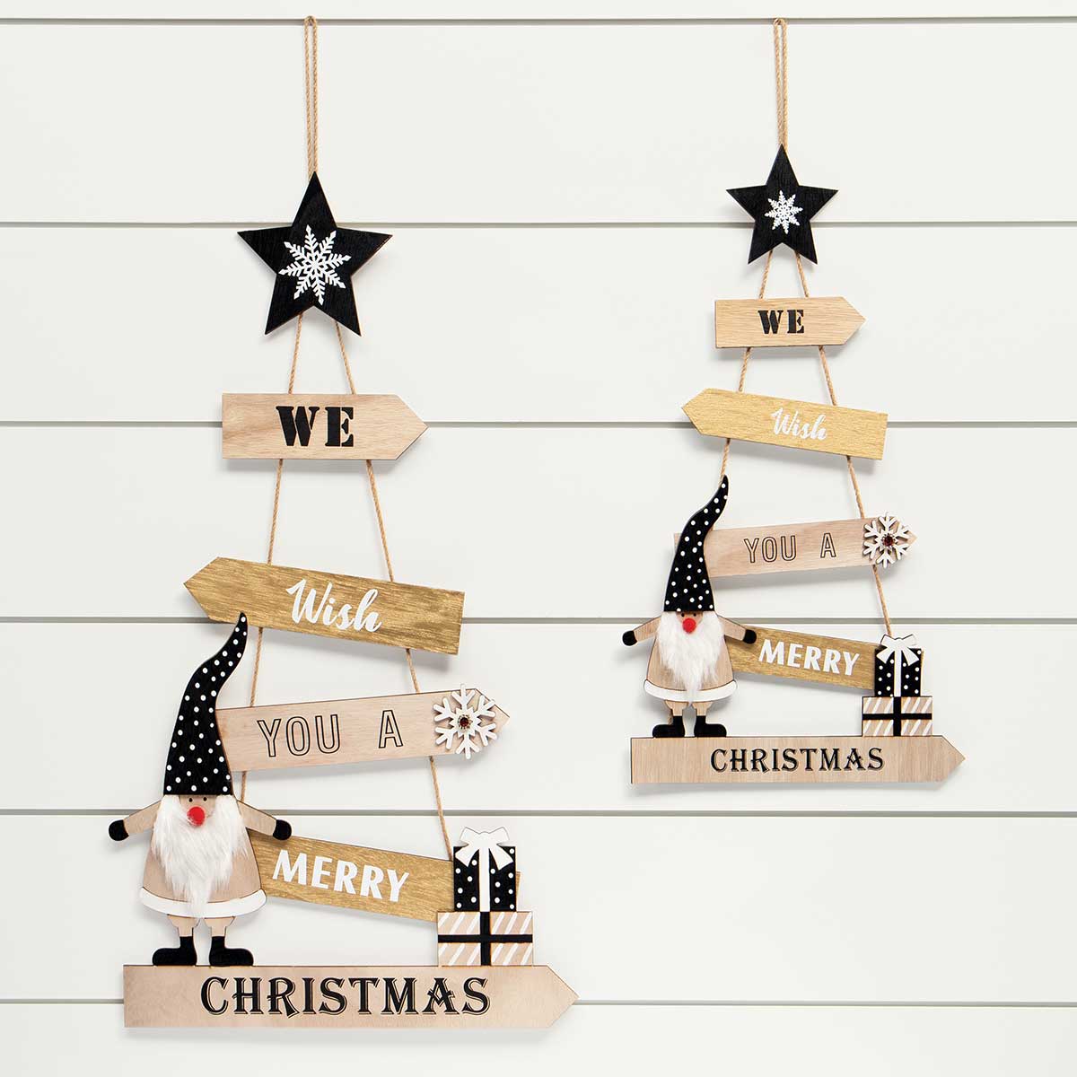 b50 SIGN HANGING WISH YOU BLACK SMALL 10.5IN X .25IN X 22IN WOOD - Click Image to Close