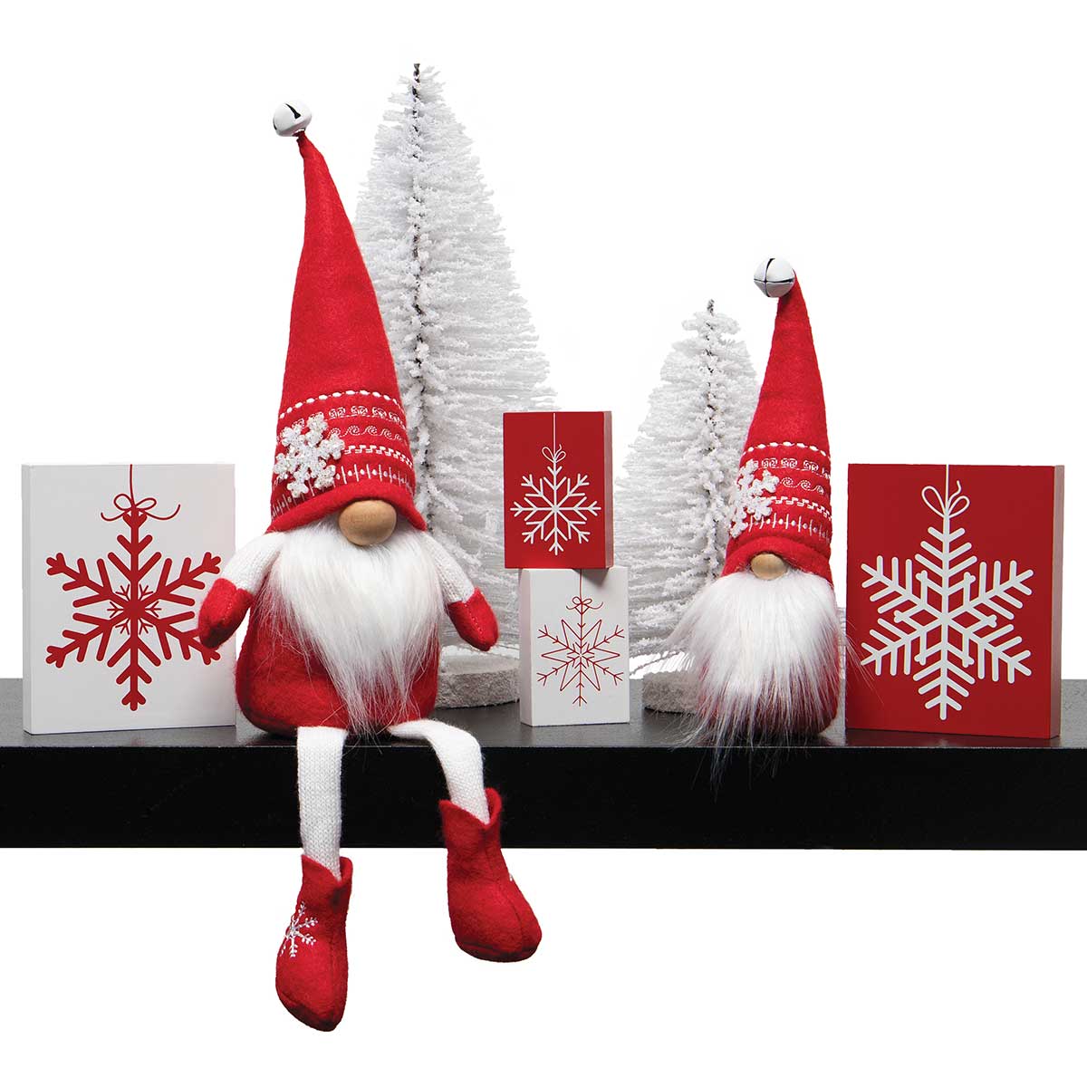 b50 GNOME SYDNEY SNOWFLAKE WITH LEGS 3IN X 17IN POLYESTER - Click Image to Close