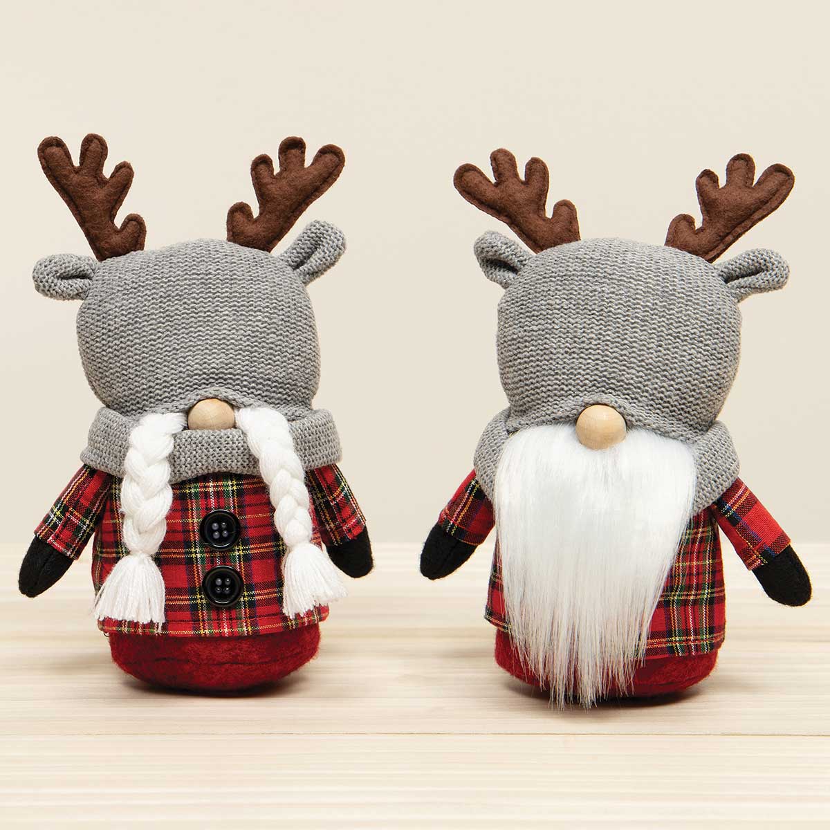 b50 GNOME DEER 2 ASSORTED SMALL 3IN X 7.5IN POLYESTER - Click Image to Close