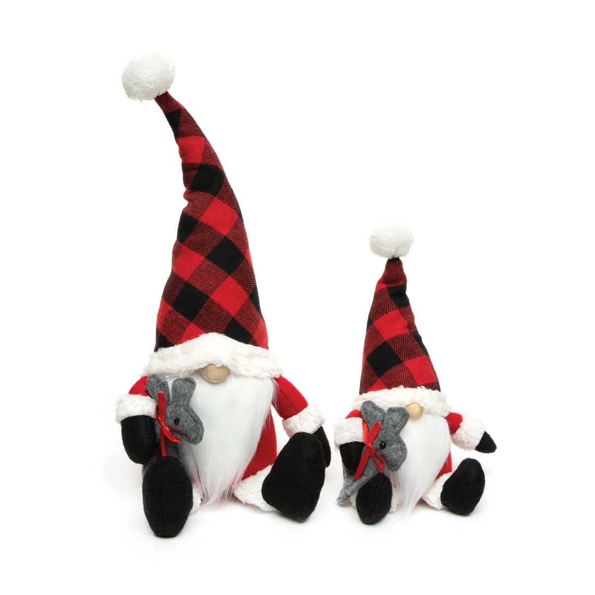 b50 GNOME HOLDING DEER SMALL 5IN X 4IN X 9.5IN POLYESTER - Click Image to Close