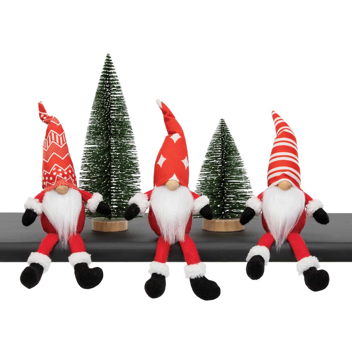 b50 GNOME JOLLY WITH LEGS 3 ASSORTED 5IN X 3IN X 10IN POLYESTER