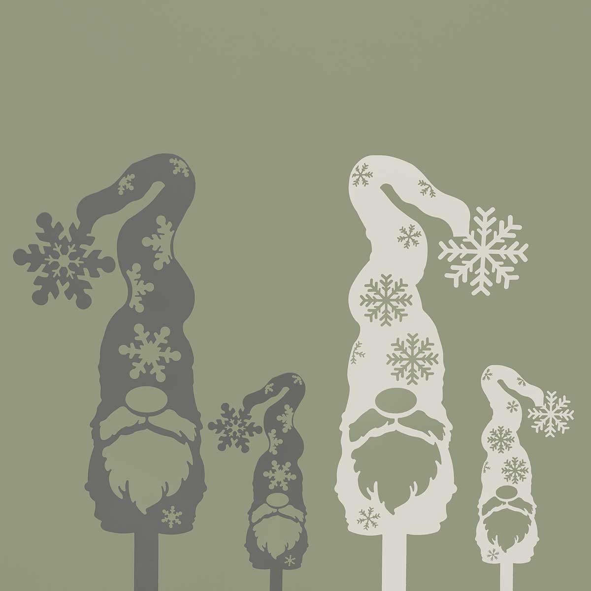 b50 GARDEN STAKE SNOW 2 ASSORTED LARGE 7.5IN X 19IN METAL