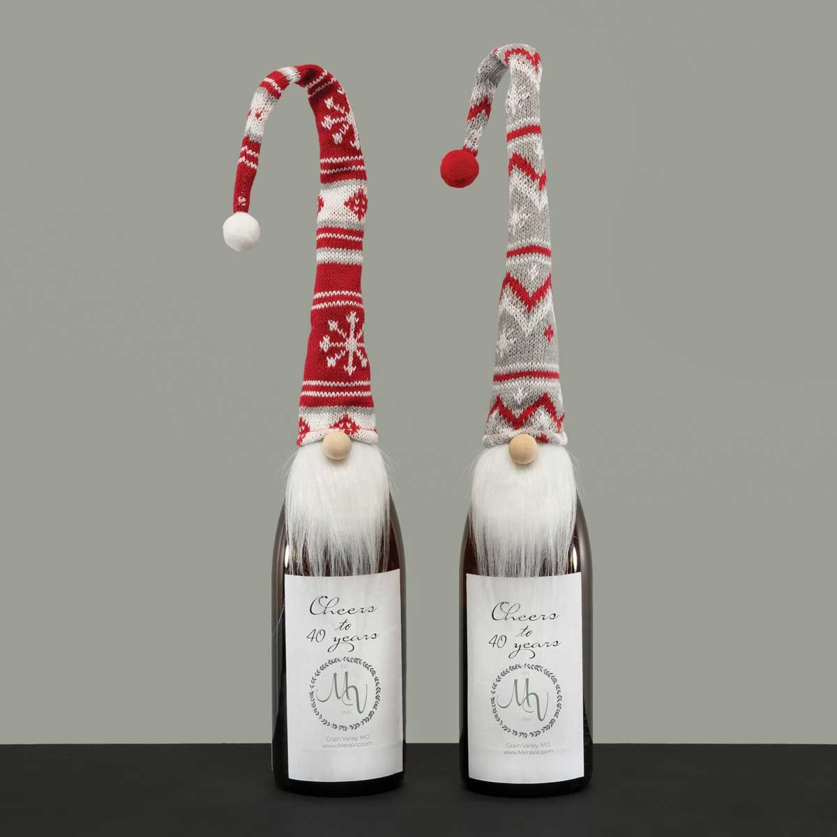 b50 BOTTLE TOPPER 2 ASSORTED RED/GREY 2IN X 17IN - Click Image to Close