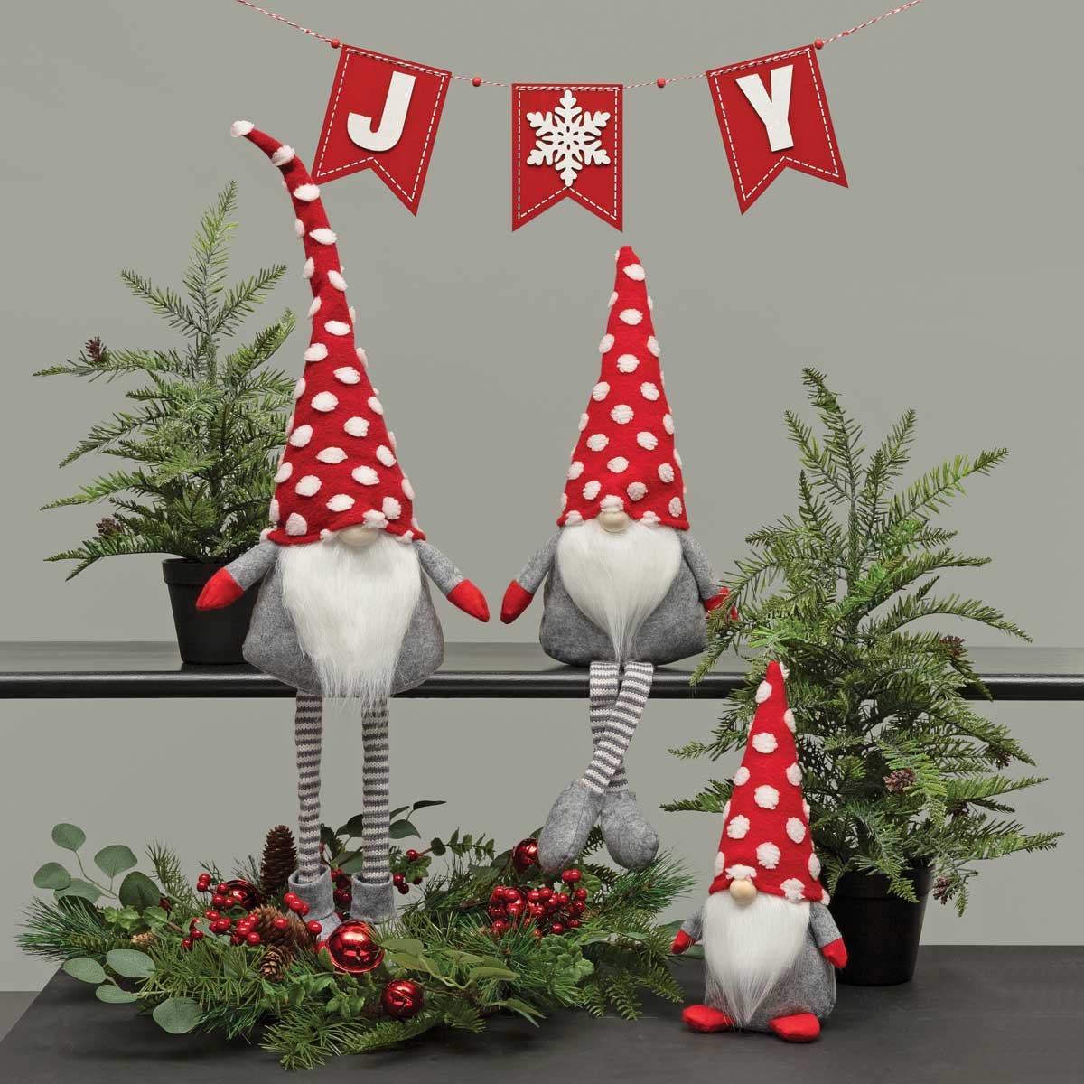 b50 GNOME POLKA-DOT WITH FLOPPY LEGS 9IN X 5IN X 26.5IN - Click Image to Close