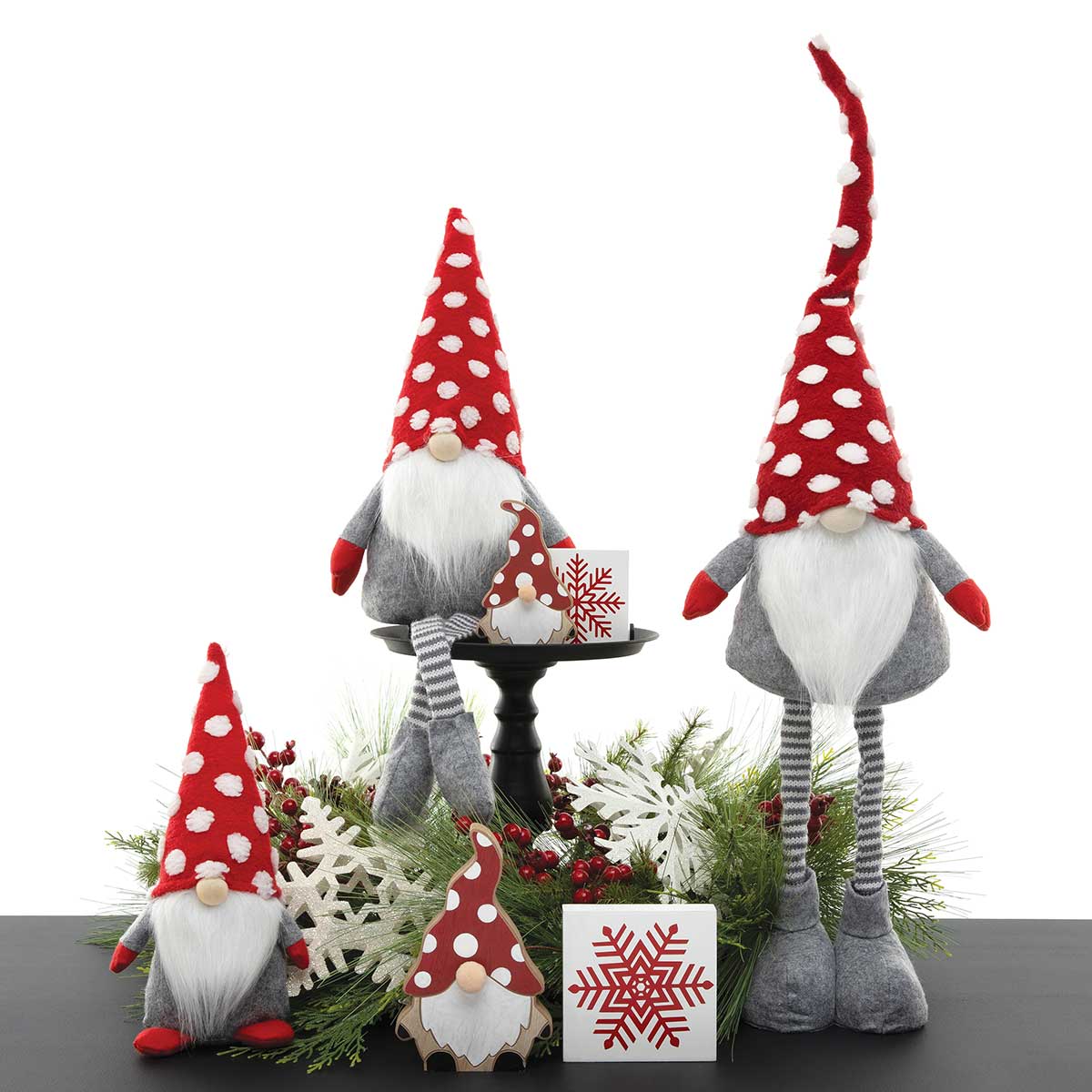 b50 GNOME POLKA-DOT WITH FLOPPY LEGS 9IN X 5IN X 26.5IN - Click Image to Close