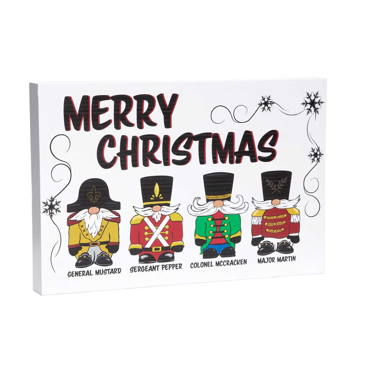 b50 BLOCK MERRY CHRISTMAS NUTCRACKER 12IN X 1IN X 8IN - Click Image to Close