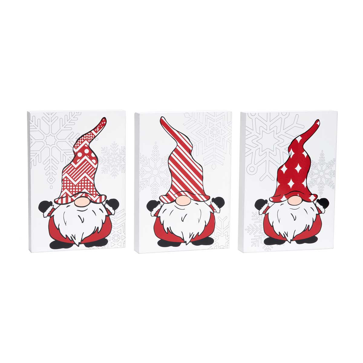 b50 BLOCK JOLLY GNOME 3 ASSORTED 4.5IN X .75IN X 6.5IN - Click Image to Close