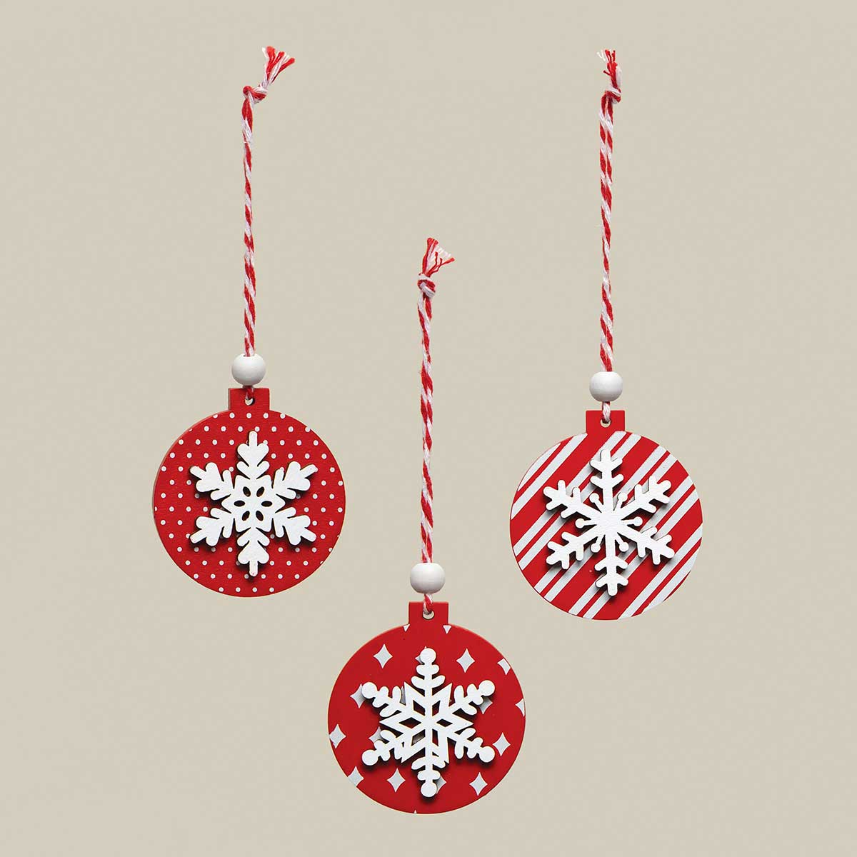 ORNAMENT SNOWFLAKE 3 ASSORTED 2.25IN X .25IN X 2.5IN - Click Image to Close
