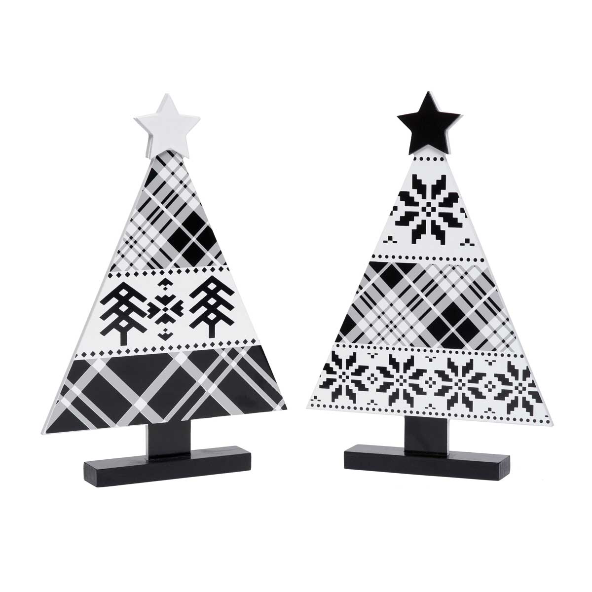 SIT-A-BOUT BLACK/WHITE TREE 2 ASSORTED 7IN X 1IN X 10IN - Click Image to Close