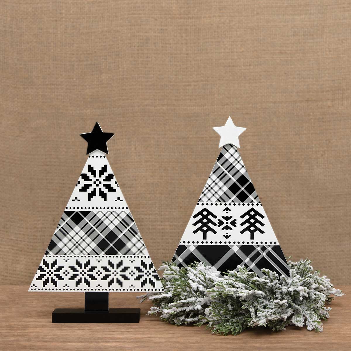 SIT-A-BOUT BLACK/WHITE TREE 2 ASSORTED 7IN X 1IN X 10IN