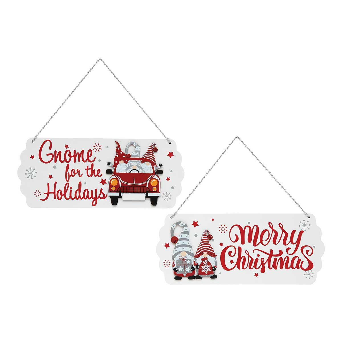 b50 SIGN MERRY/HOLIDAYS 2 ASSORTED 10IN X .25IN X 4IN - Click Image to Close