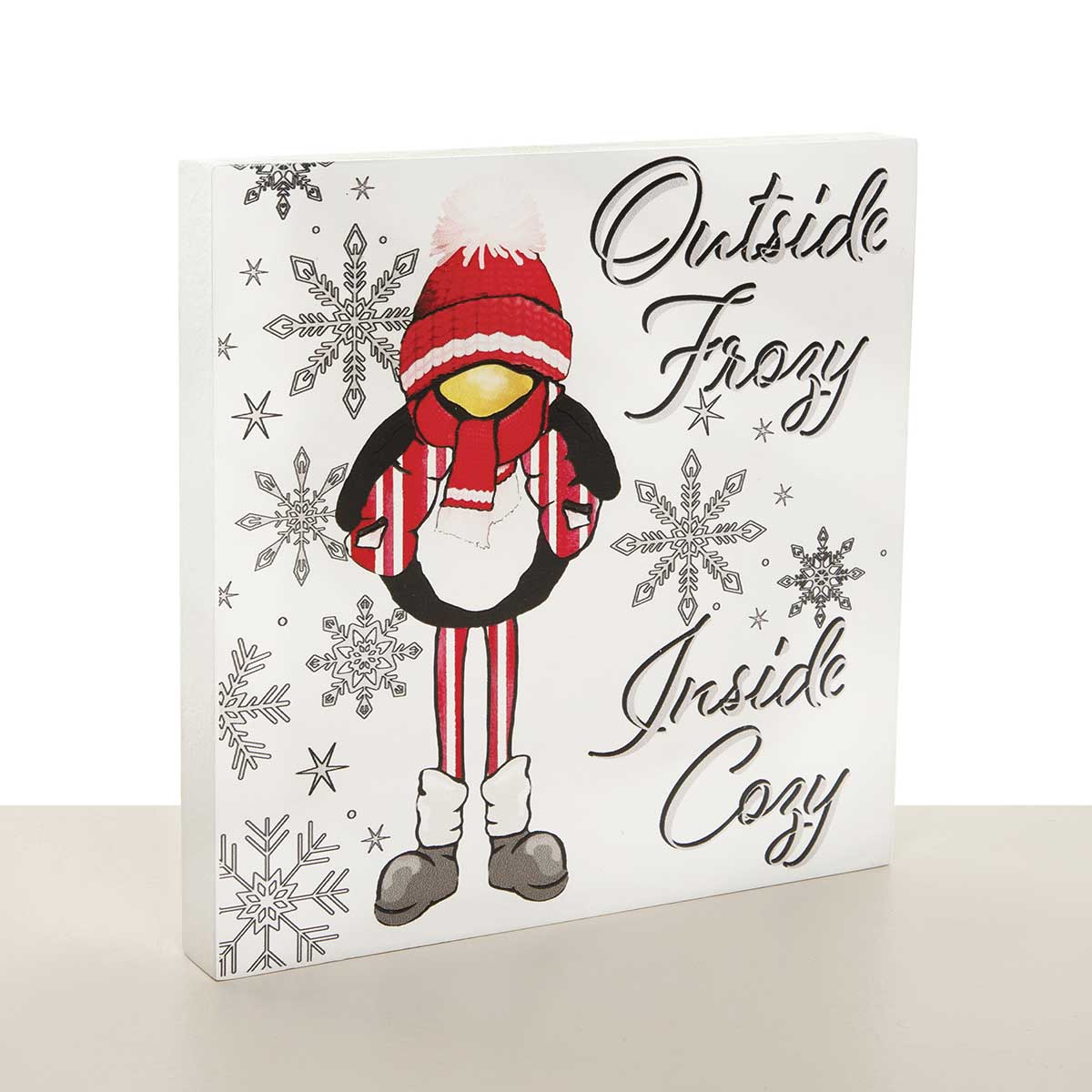 b50 BLOCK FROZY/COZY PENGUIN 7IN X .75IN X 7IN - Click Image to Close