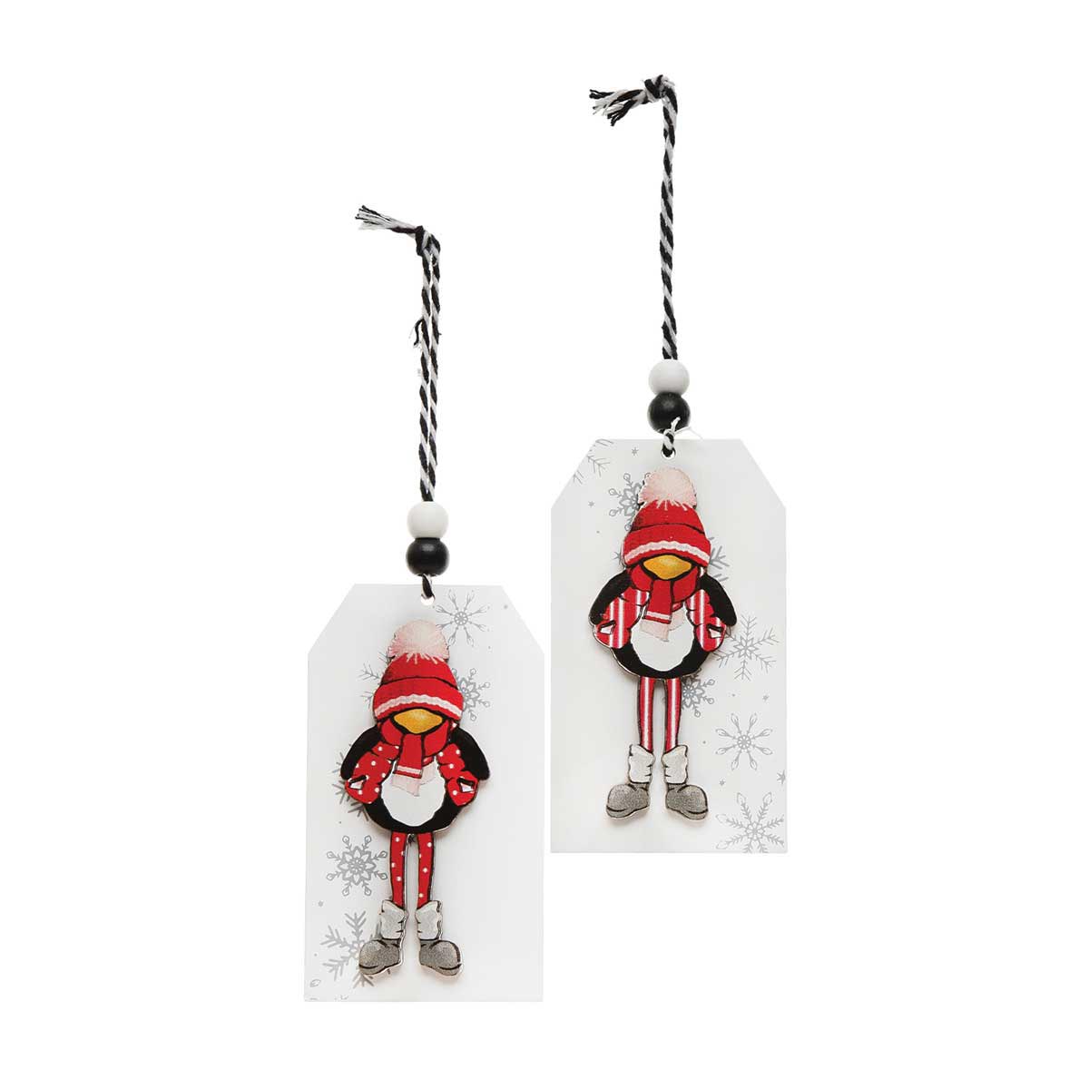 b50 ORNAMENT TAG PENGUIN 2ASSORTED 4IN X .25IN X 4IN - Click Image to Close